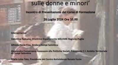 Presentazione del corso di formazione ” Prevenzione e Contrasto ad ogni forma di maltrattamento e violenza sulle donne ed i minori “